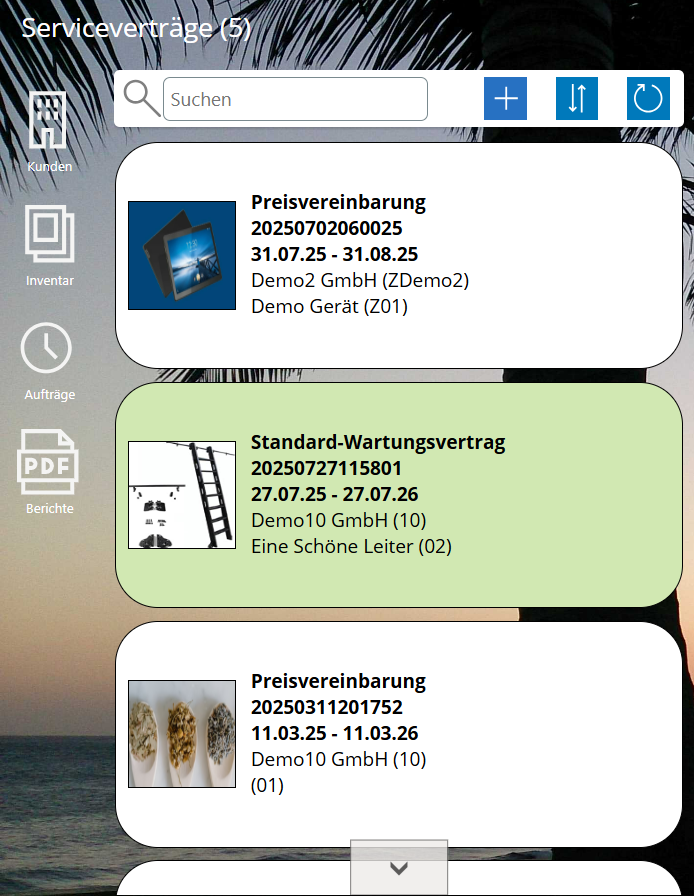 pobvol|pssService Board|Screen:Serviceverträge|Vertragsübersicht