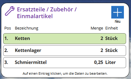 pobvol|pssService Phone|Screen:Servicevorgang|Ersatzteile/Zubehör/Einmalartikel