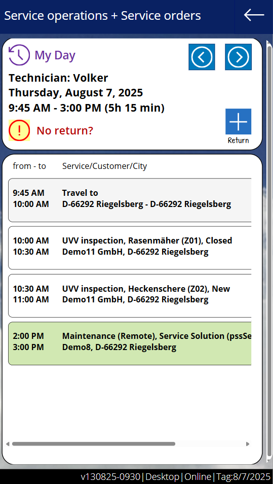 pobvol|pssService Phone|Screen:Meine Tag
