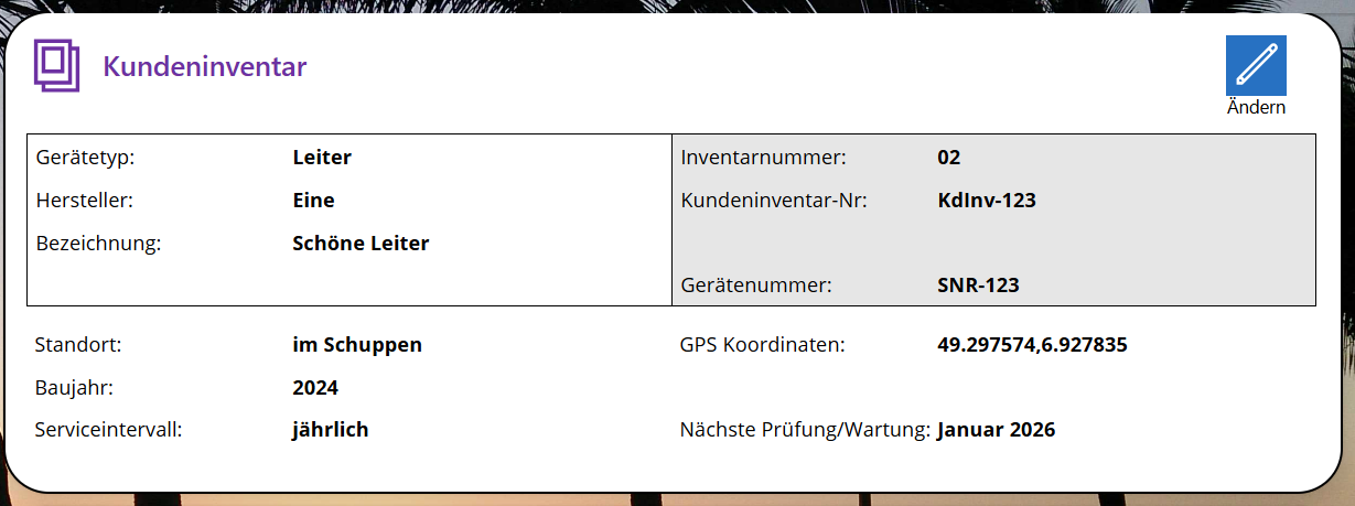 pobvol|pssService Board|Screen:Customer inventory|Inventardaten