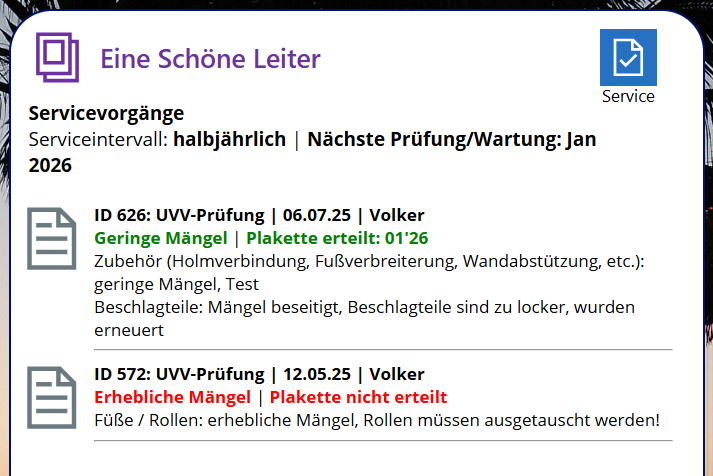 pobvol|pssService Board|Screen:Customer inventory|Vorgangsübersicht