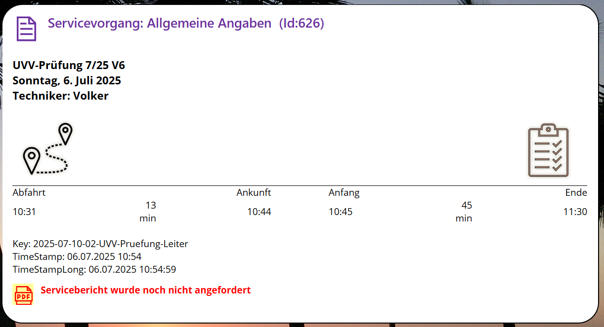 pobvol|pssService Board|Screen:Service activities|Servicevorgangsdaten