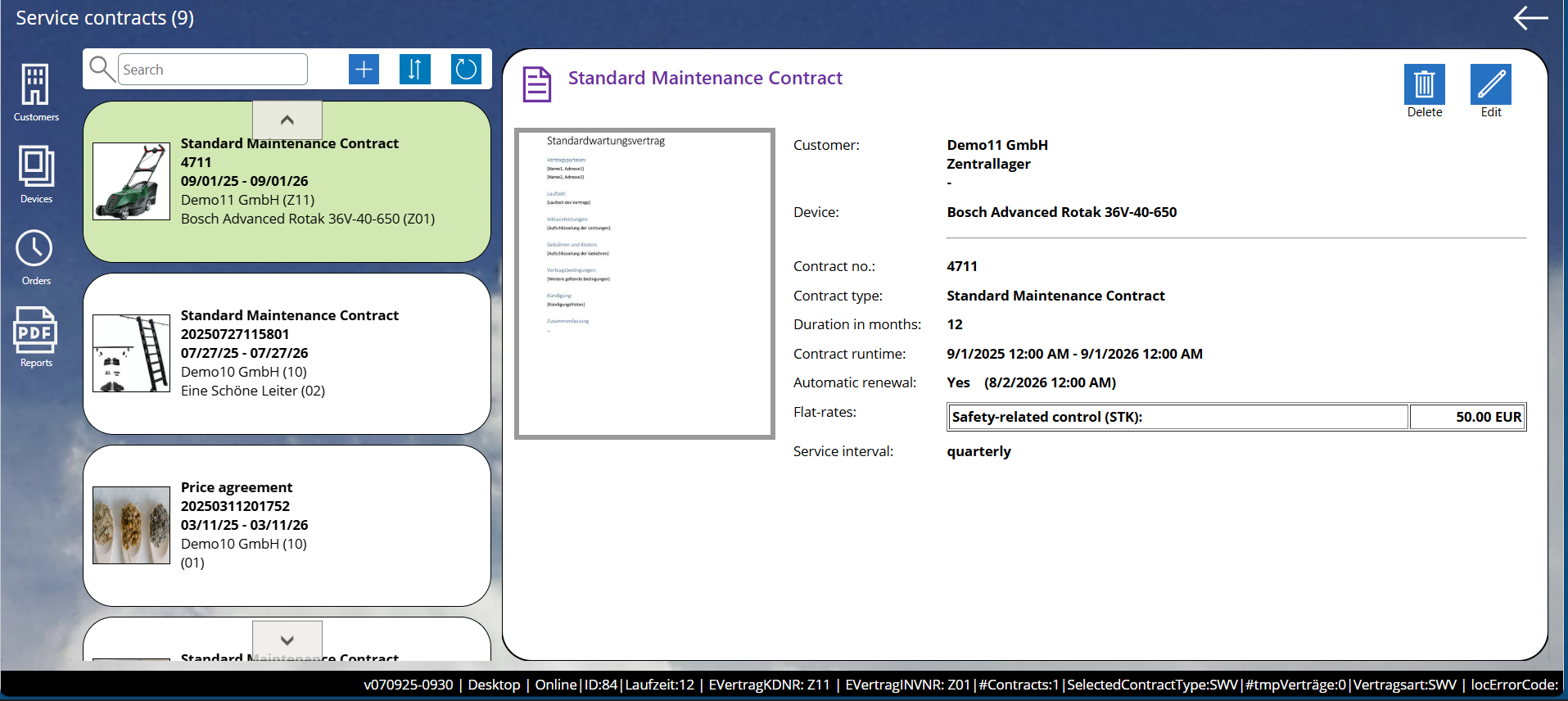 pobvol|pssServiceBoard|Screen:Service contracts